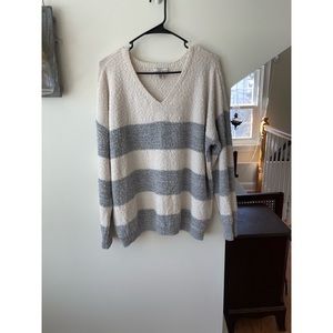 Knox Rose Sweater Striped V-Neck Sweater